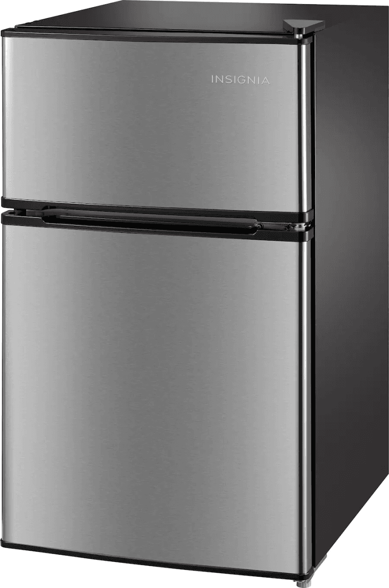 Insignia 3.1 Cu. Ft. Mini Fridge with Top Freezer - Stainless Steel Look image 5