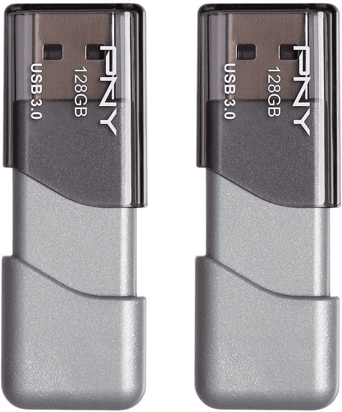 PNY Turbo Attache 3 128GB USB 3.0 Flash Drives - 2-Pack