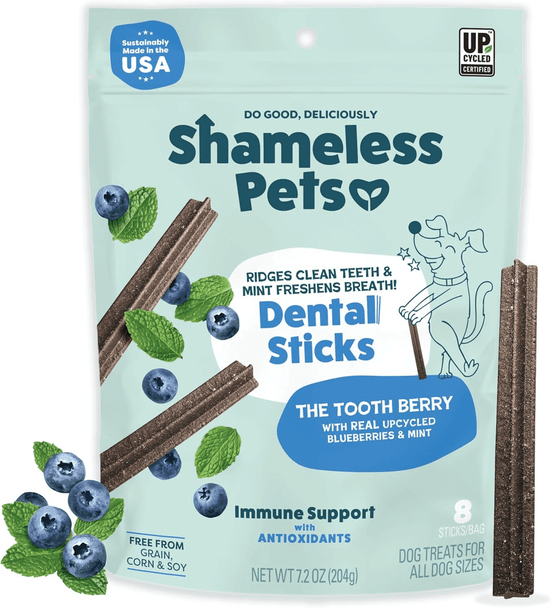 Shameless Pets The Tooth Berry Dental Sticks for Dogs - 8 Count