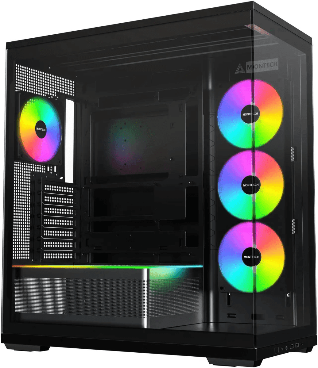 MONTECH TG3 Panoramic ATX Mid-Tower PC Case - Black