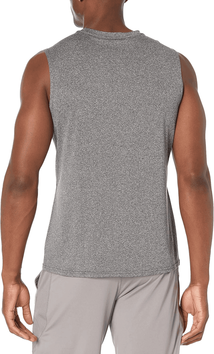 Amazon Essentials Men's Active Quick-Dry Sleeveless Shirt - Black Heather, Medium image 2