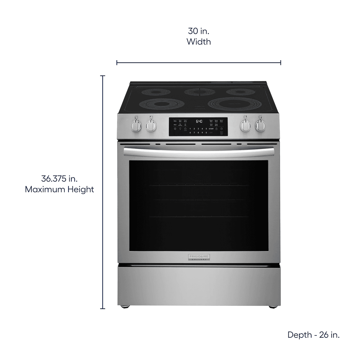 Frigidaire Gallery 30-in 5.3-cu ft Air Fry Convection Electric Range - Stainless Steel image 2