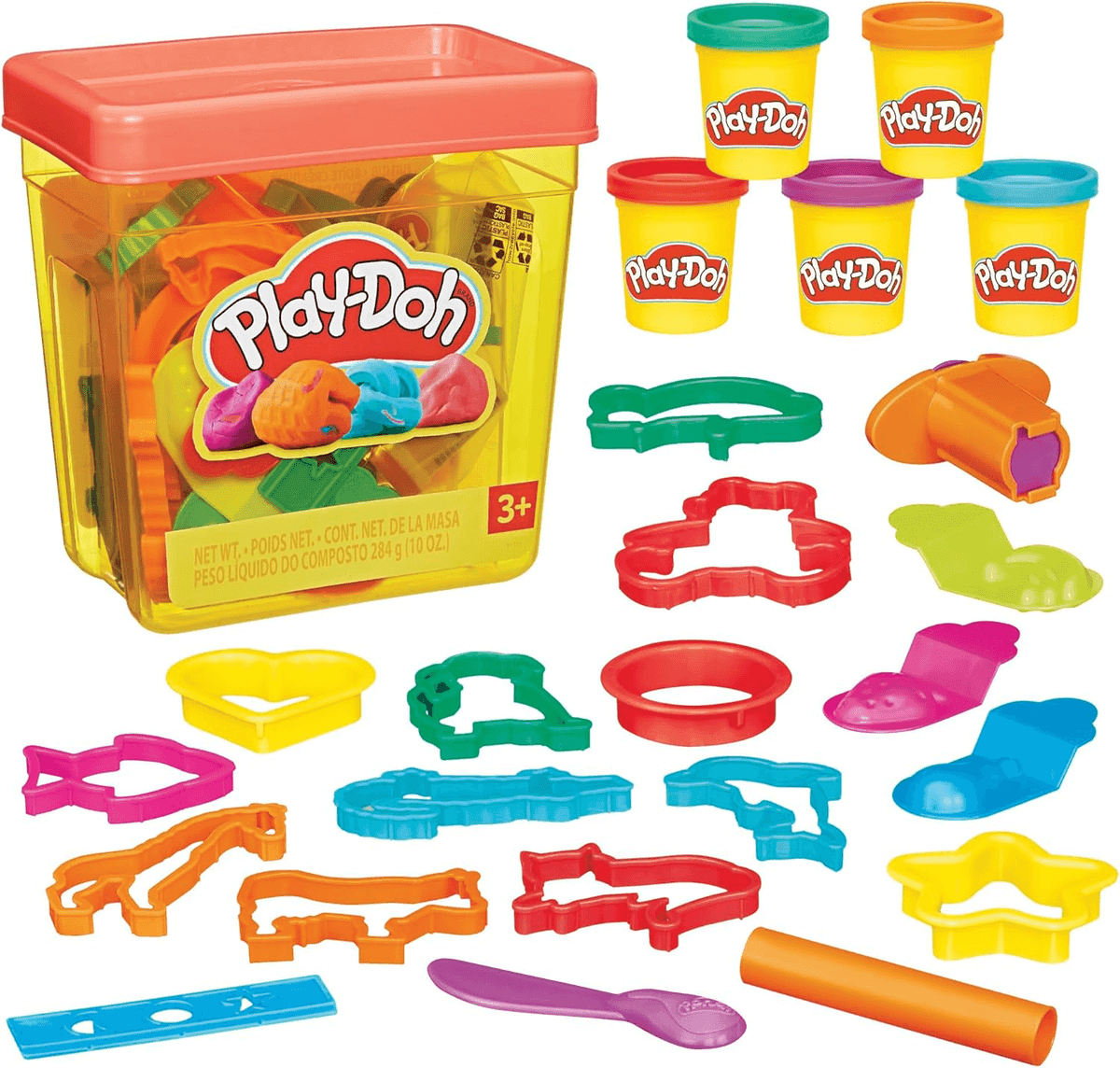 Play-Doh Fun Tub Set with 19 Accessories and 5 Colors