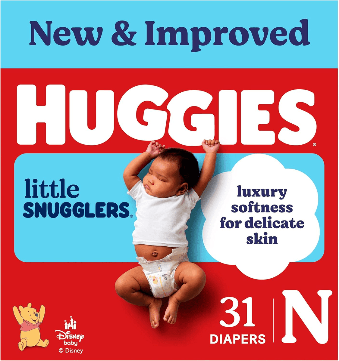 Huggies Little Snugglers Newborn Diapers, 31 Count