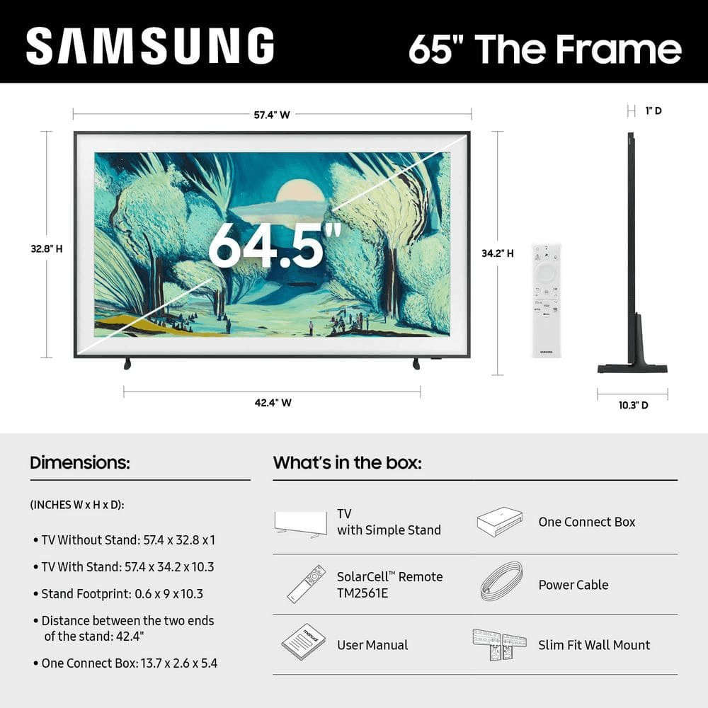 Samsung 65-Inch The Frame QLED 4K Smart TV for $999.99 image 4