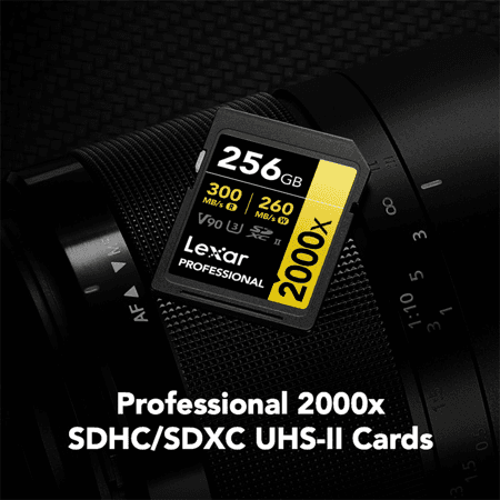 Lexar GOLD Series Professional 2000x UHS-II SDXC 256GB Memory Card image 2