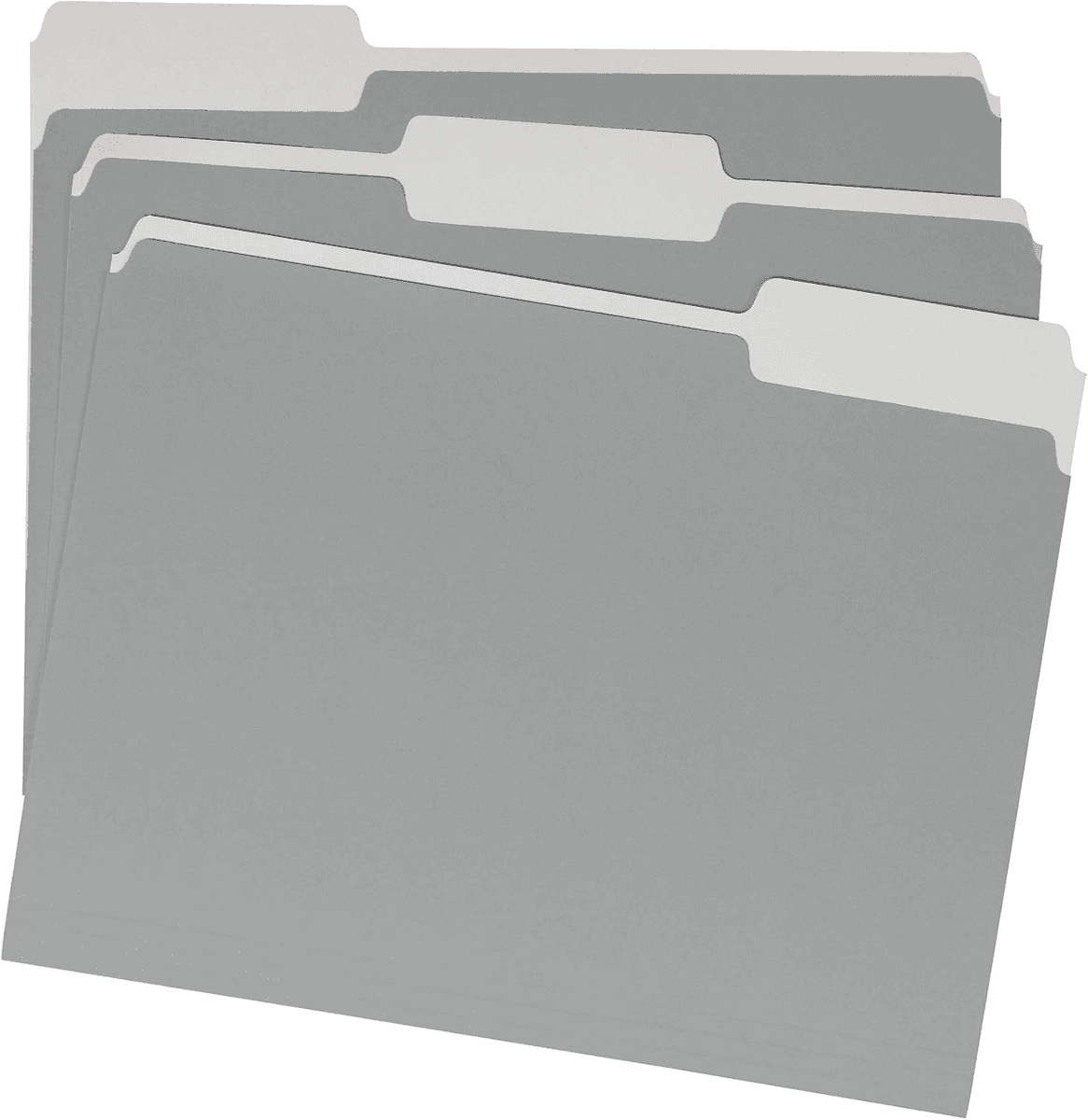 Amazon Basics Letter-Size 1/3-Cut File Folders, Gray, 36-Pack image 2