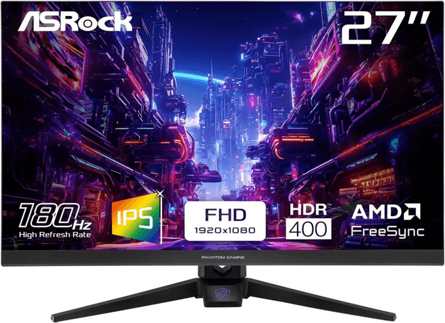 ASRock Phantom Gaming PG27FFT1A 27-inch FHD 180Hz IPS Gaming Monitor image 1