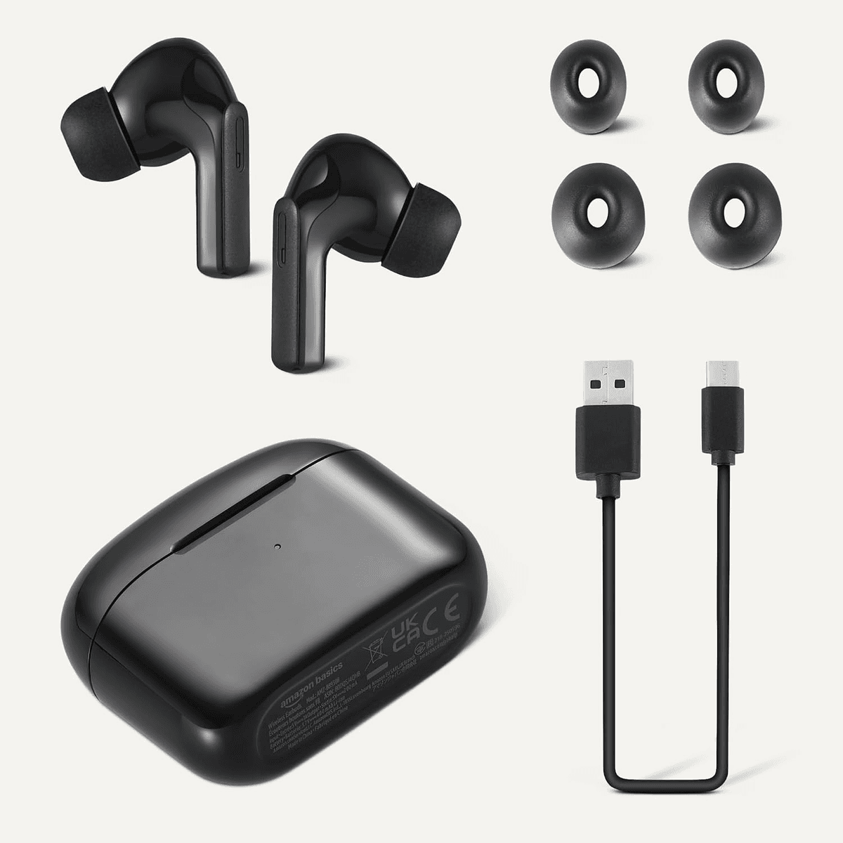 Amazon Basics Bluetooth 5.4 True Wireless Earbuds, Black image 4