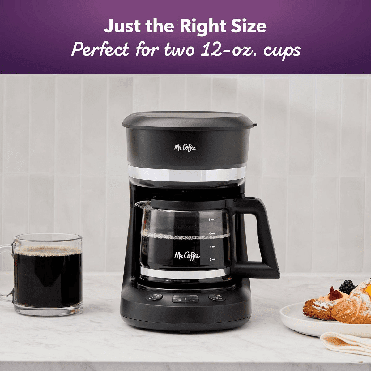Mr. Coffee 5-Cup Programmable Coffee Maker (Black) image 2