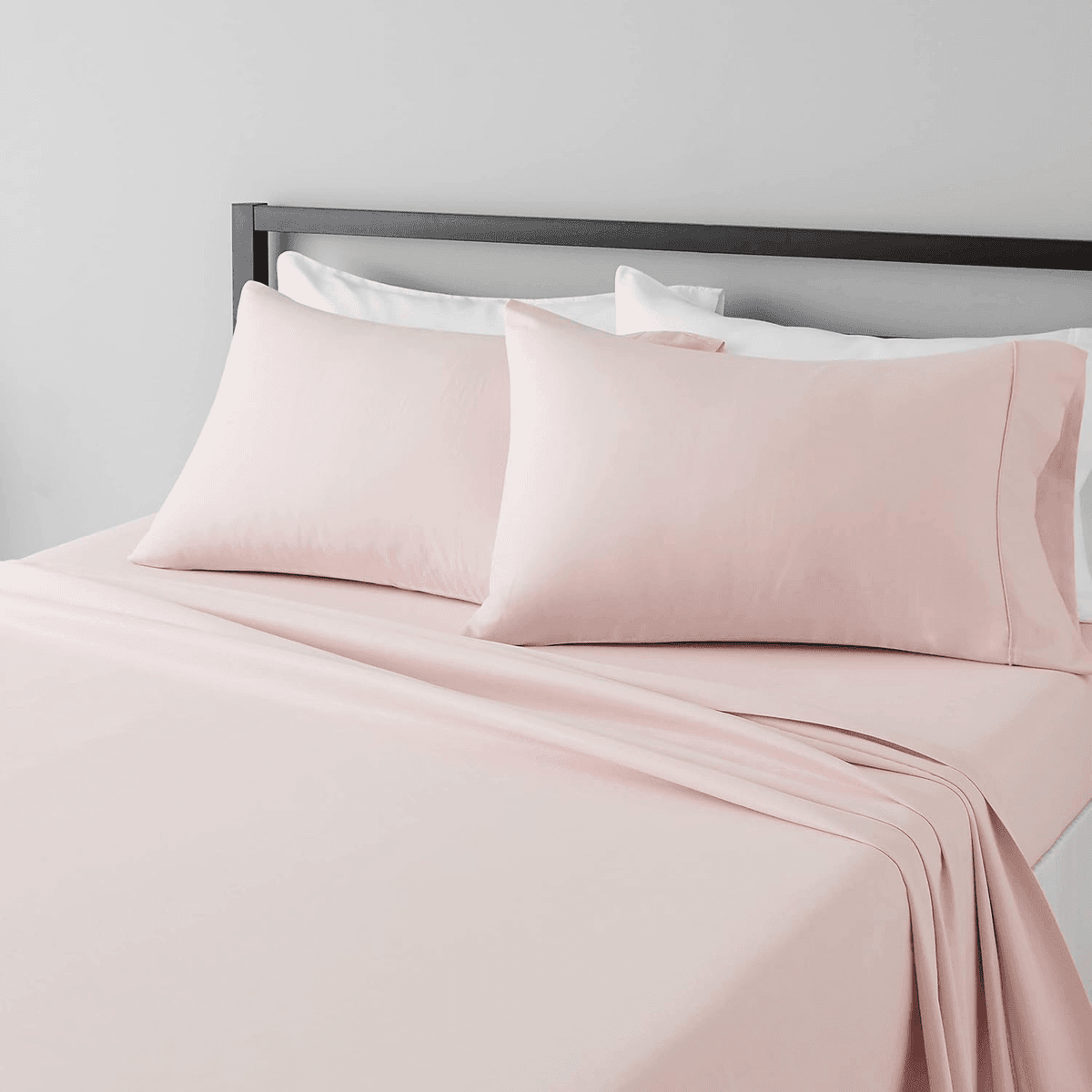 Amazon Basics Full Microfiber 4-Piece Sheet Set (Blush Pink)