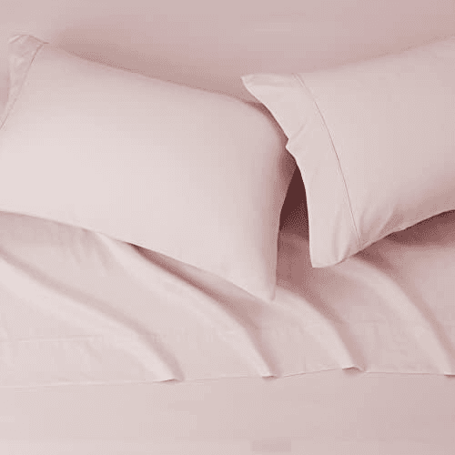 Amazon Basics Full Microfiber 4-Piece Sheet Set (Blush Pink) image 3