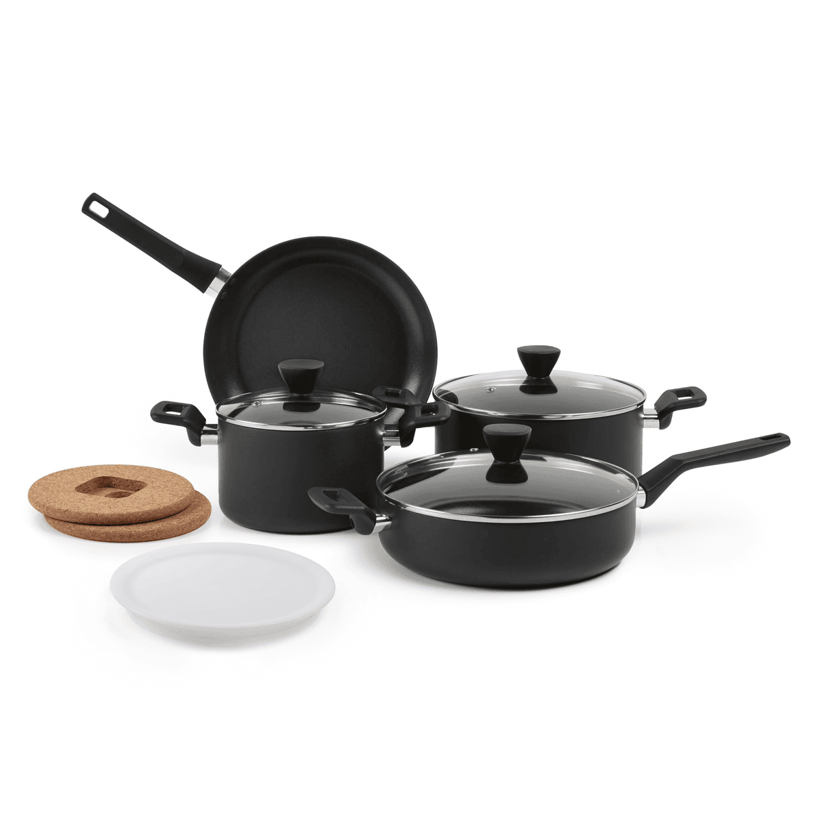 Amazon Basics 10-Piece Stackable Nonstick Cookware Set