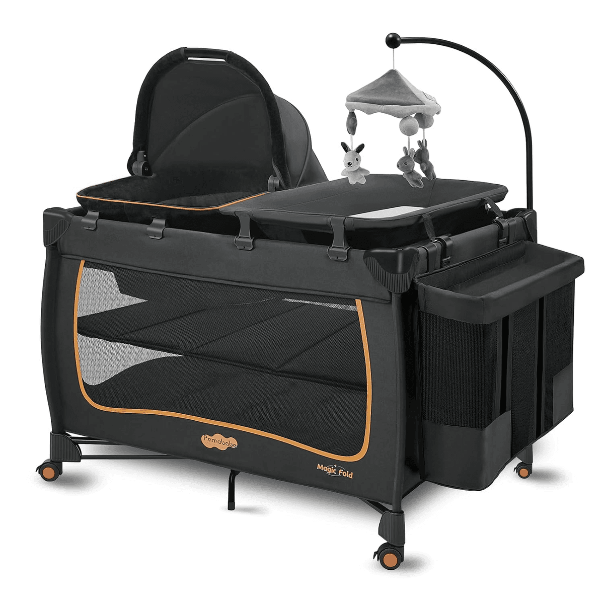 Pamo Babe 6-in-1 Baby Pack and Play with Bassinet