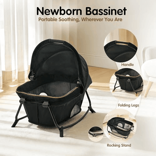 Pamo Babe 6-in-1 Baby Pack and Play with Bassinet image 5
