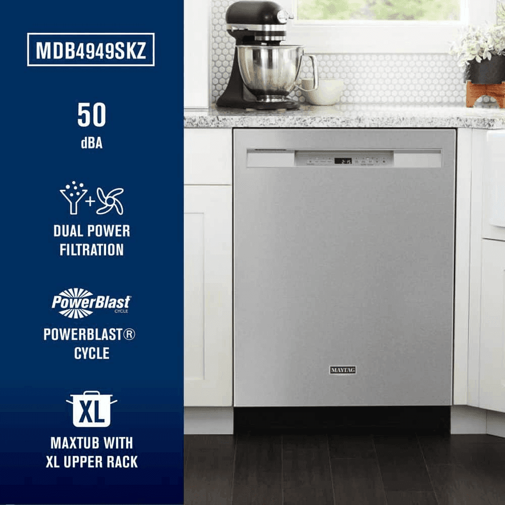 Maytag 24-Inch Front-Control Dishwasher with Dual Power Filtration image 4