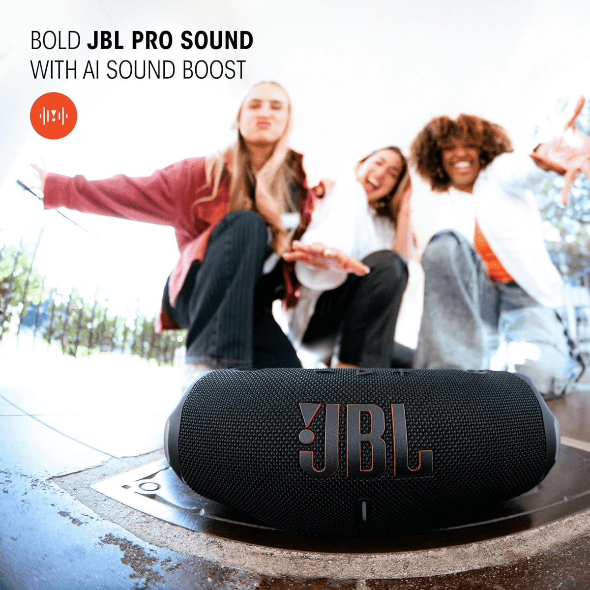JBL Charge 6 Waterproof Portable Bluetooth Speaker (Black) image 3