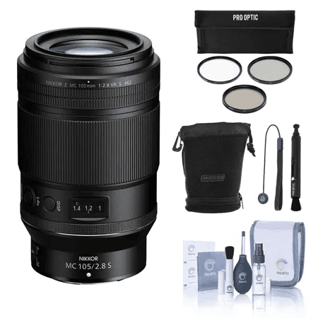 Nikon NIKKOR Z MC 105mm f/2.8 VR S Lens with Essentials Kit