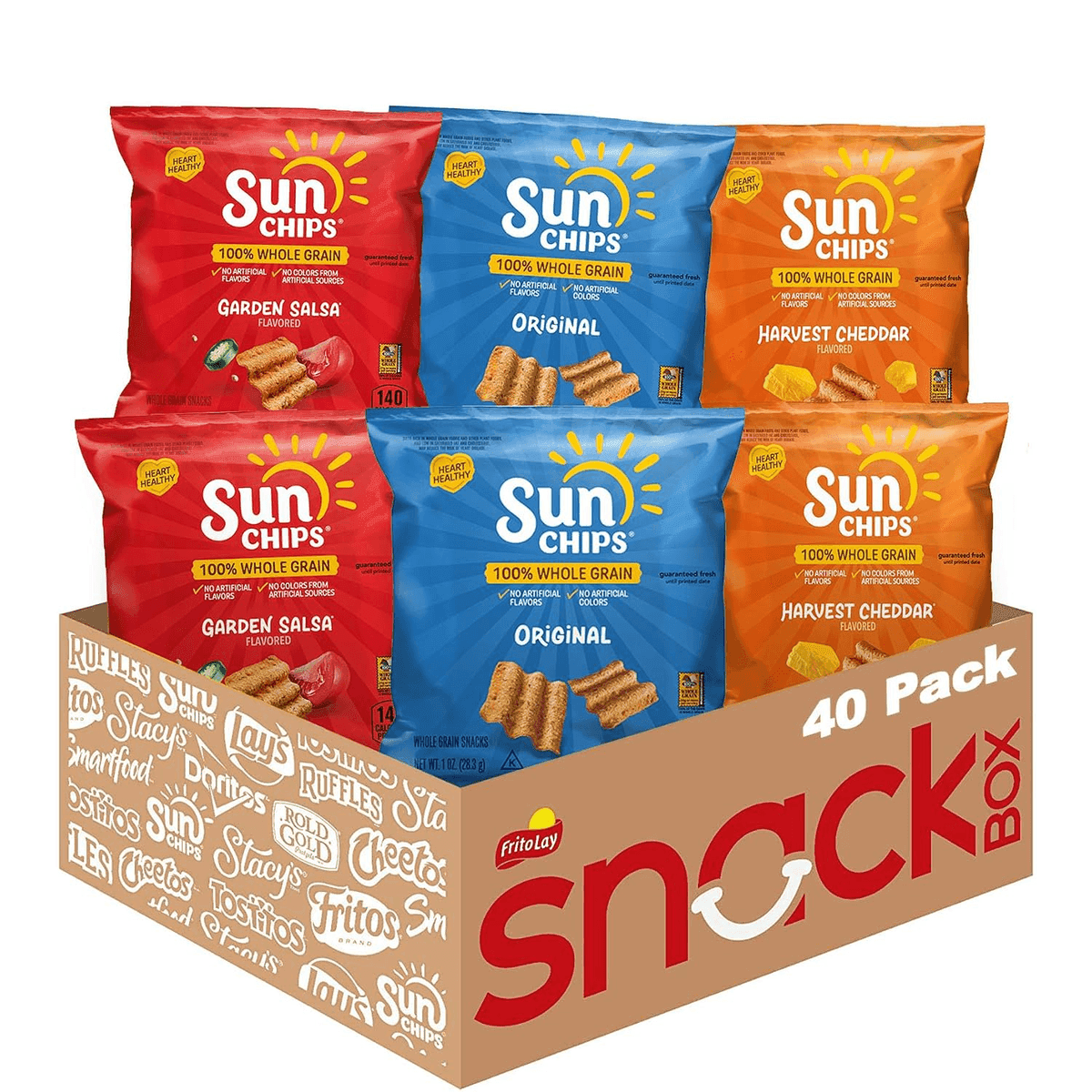 SunChips Whole Grain Variety Pack, 40 One-Ounce Bags