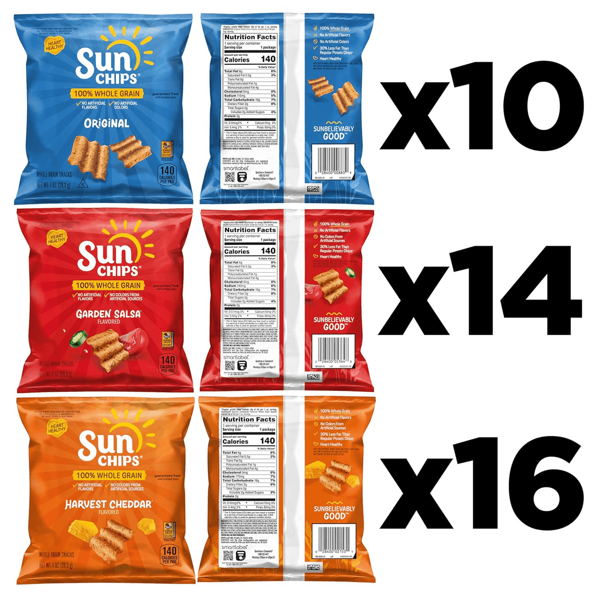 SunChips Whole Grain Variety Pack, 40 One-Ounce Bags image 3