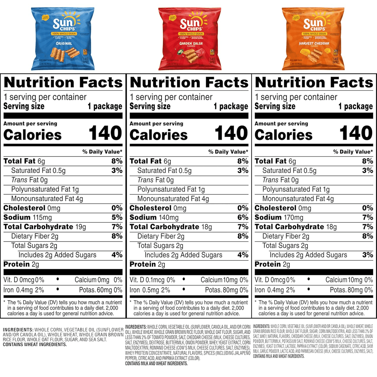 SunChips Whole Grain Variety Pack, 40 One-Ounce Bags image 2