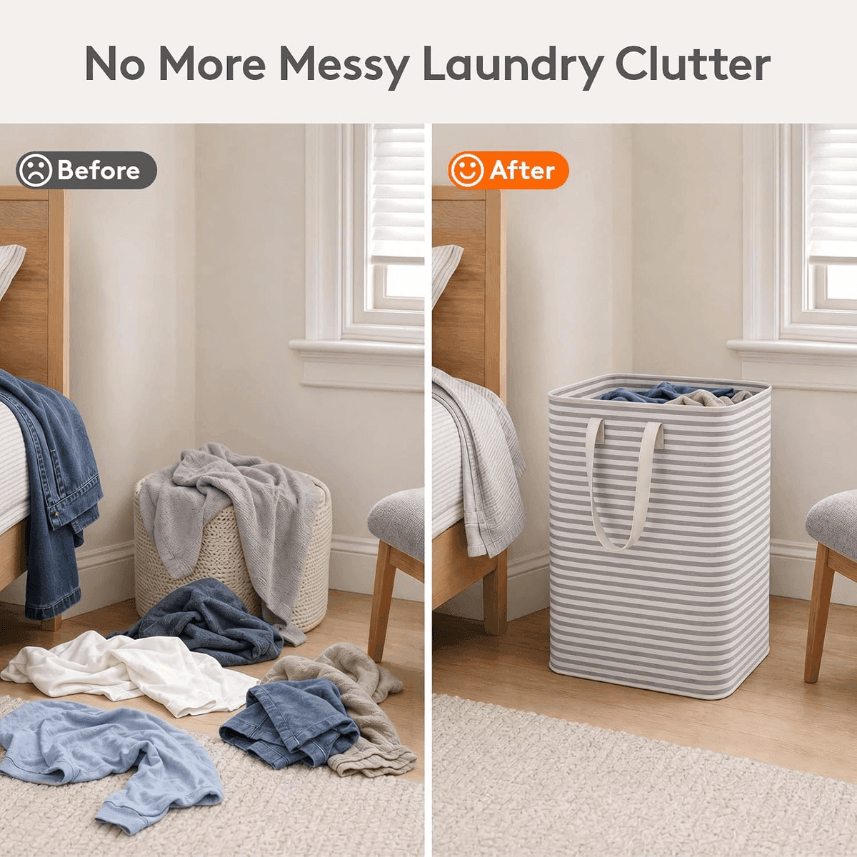 Lifewit 80L Collapsible Laundry Hampers, 2-Pack image 3