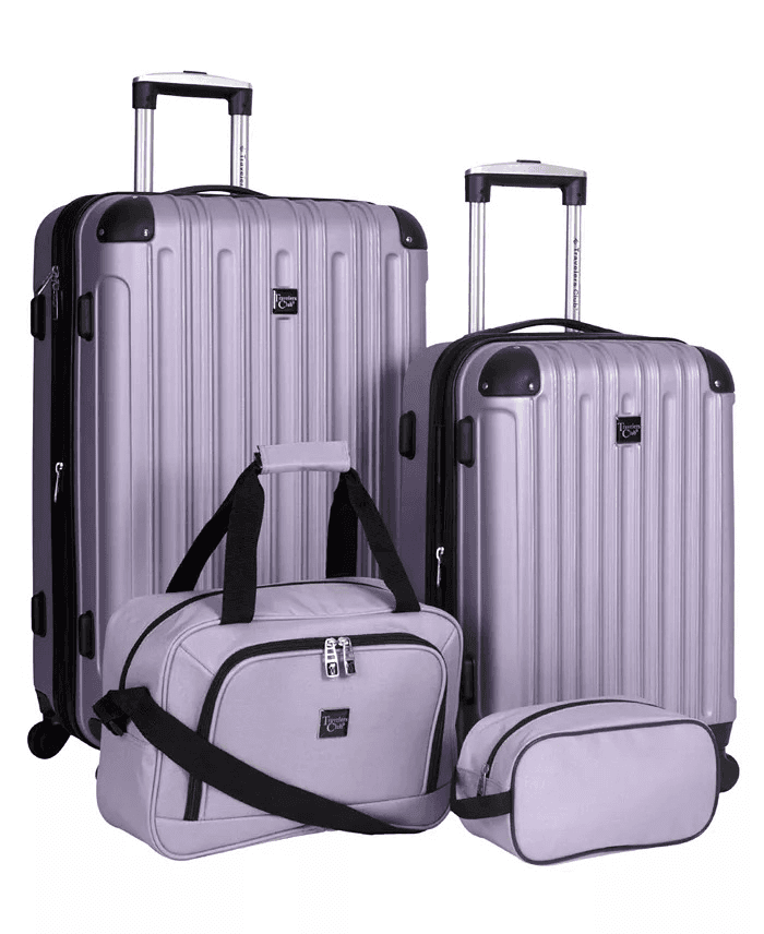 Travelers Club Midtown 4-Piece Hardside Luggage Set - Lilac