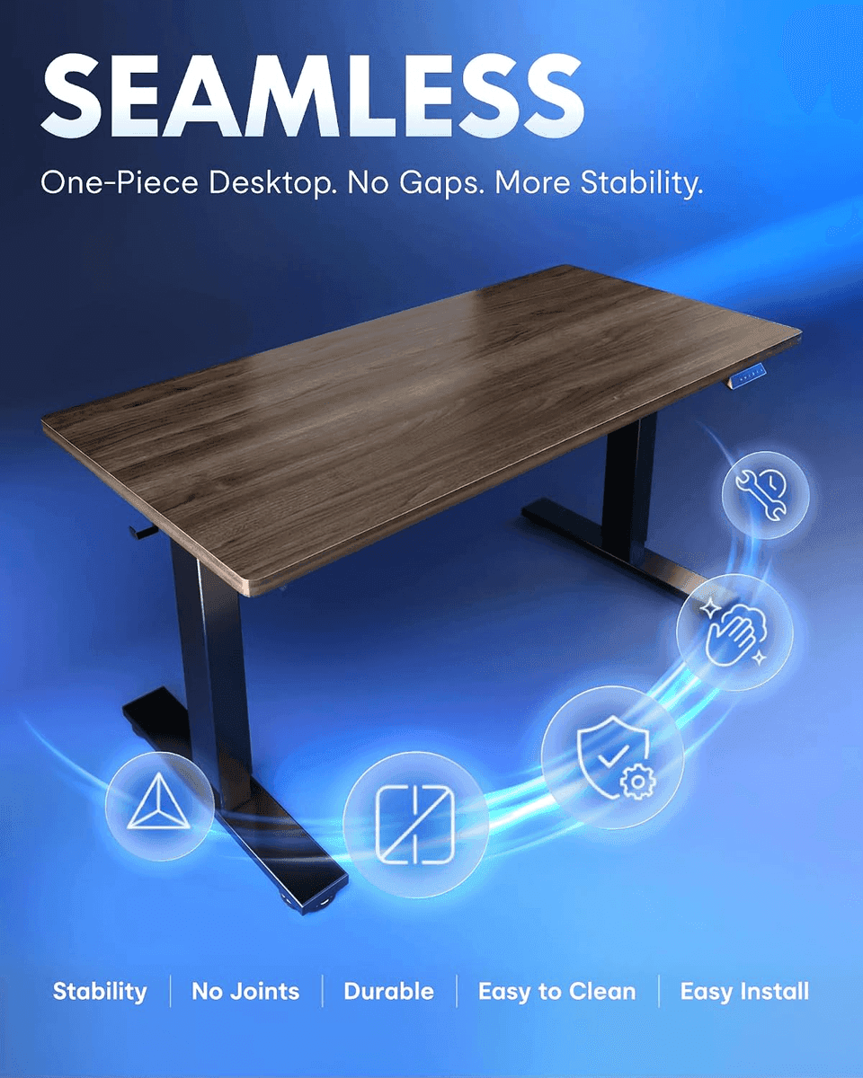 FLEXISPOT EN1 48 x 24-Inch Electric Standing Desk, Black Walnut image 4