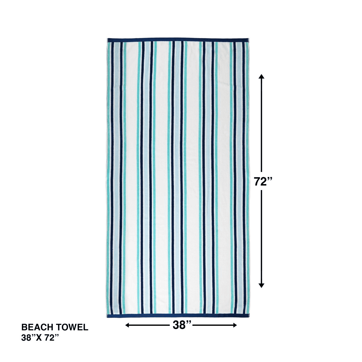 Better Homes & Gardens 72 x 38-Inch Oversized Beach Towel, Blue image 2