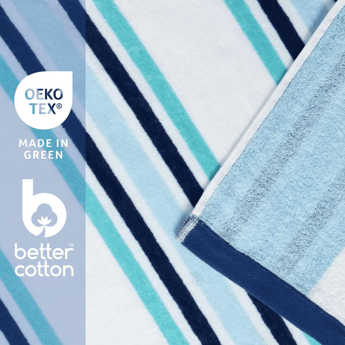 Better Homes & Gardens 72 x 38-Inch Oversized Beach Towel, Blue image 4
