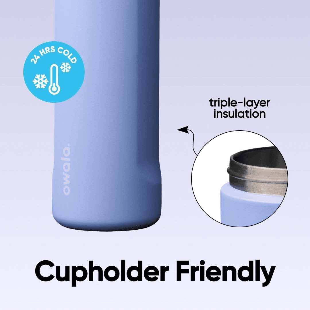 Owala FreeSip 24-Ounce Stainless Steel Water Bottle, Out of the Blue image 5