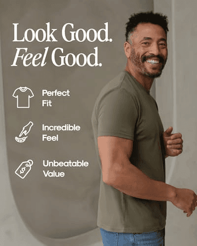 True Classic Men's Crew-Neck T-Shirt – Light Gray, Small image 3