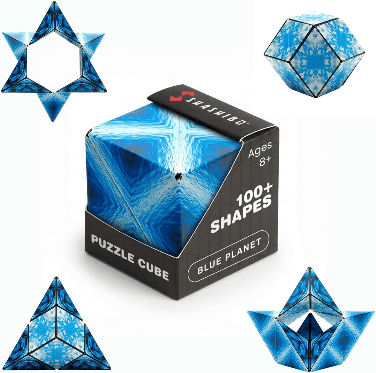 Shashibo DODECA Magnetic Puzzle Cube, Blue Planet