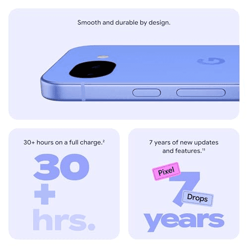 Google Pixel 10a Unlocked Smartphone, Lavender 128GB image 2