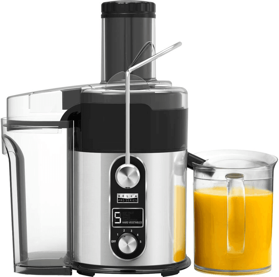 bella PRO 5-Speed Centrifugal Digital Juice Extractor, Stainless Steel