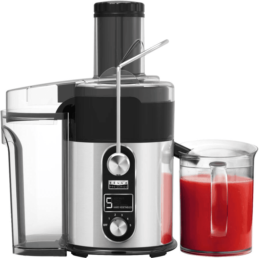 bella PRO 5-Speed Centrifugal Digital Juice Extractor, Stainless Steel image 3