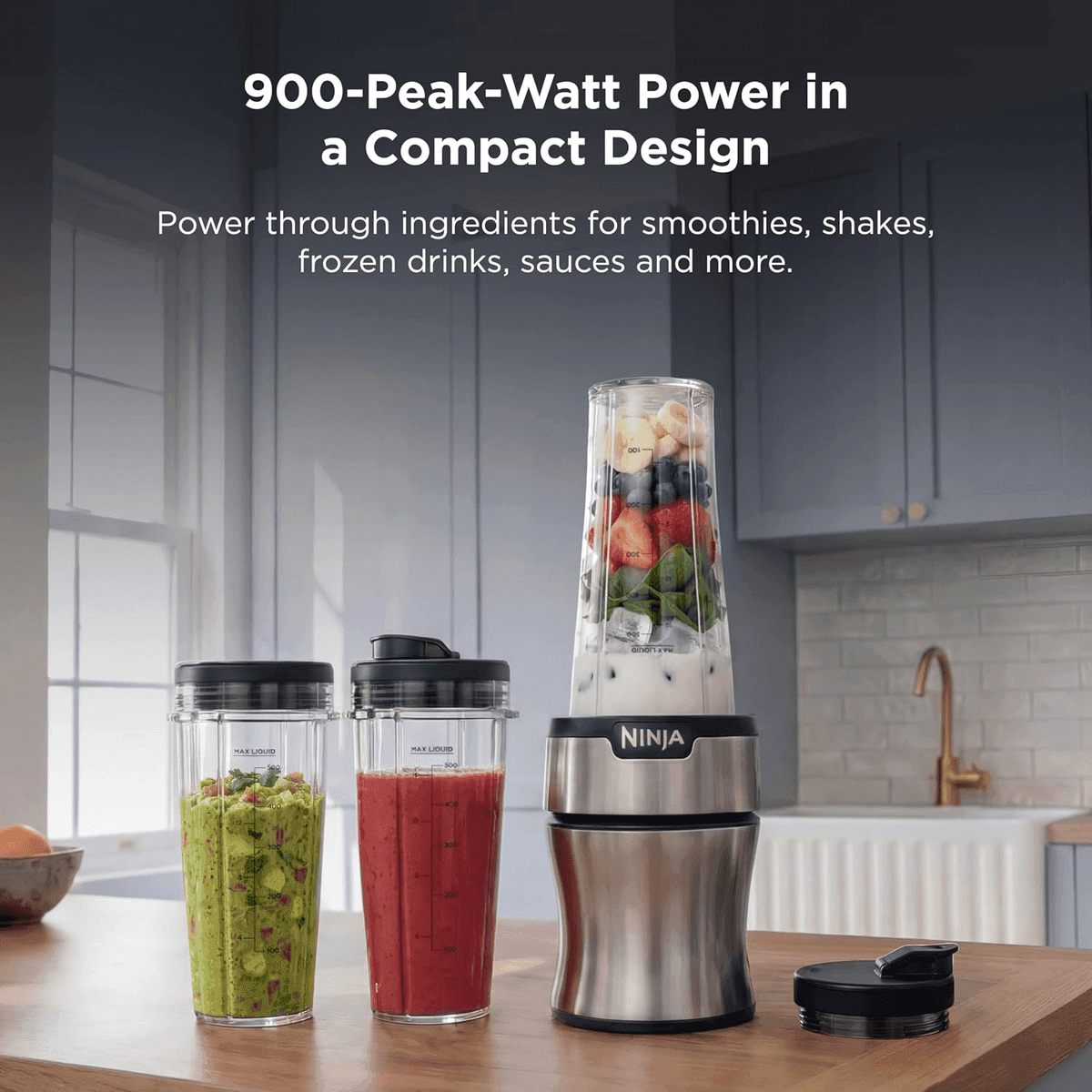 Ninja Nutri-Plus 900W Personal Blender with Three 20-Ounce Cups image 2