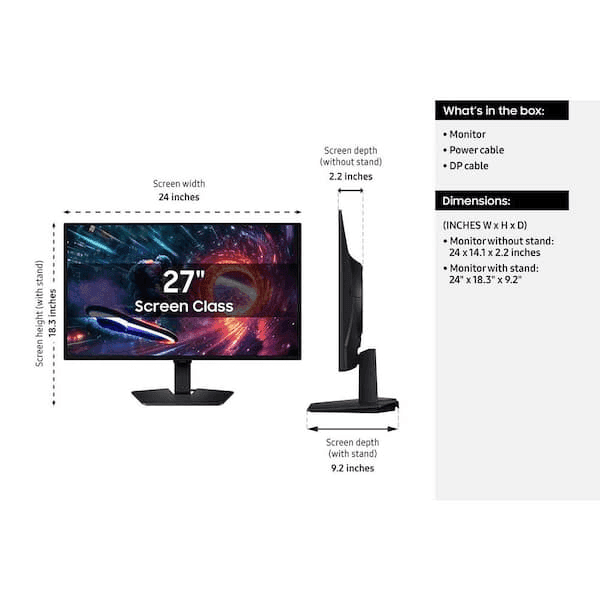 Samsung 27 in. Odyssey G5 G50F QHD Fast IPS 180Hz Gaming Monitor image 4