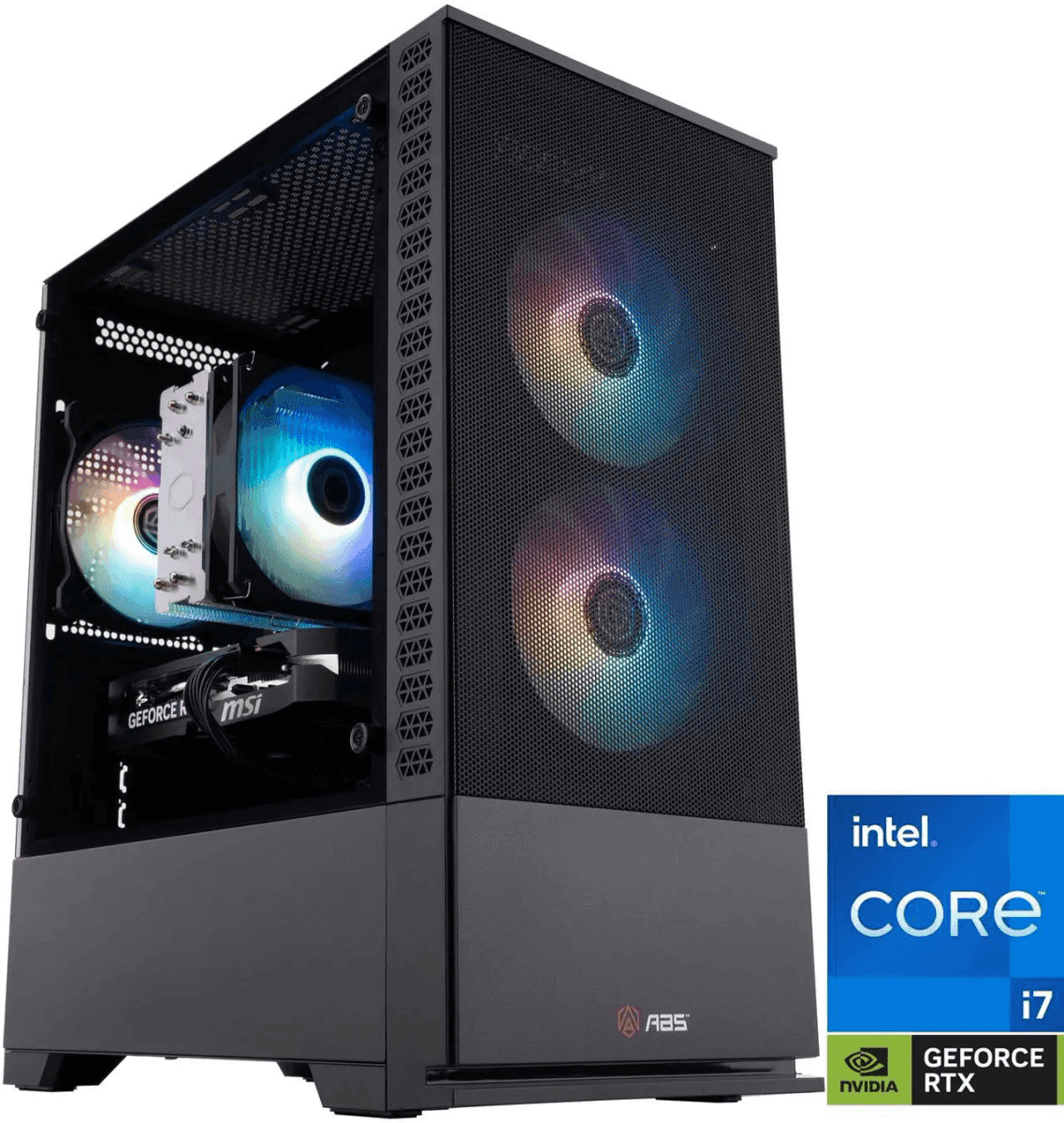 ABS Cyclone Aqua Gaming PC - Intel Core i7-14700F, GeForce RTX 5060, 32GB DDR5, 1TB SSD