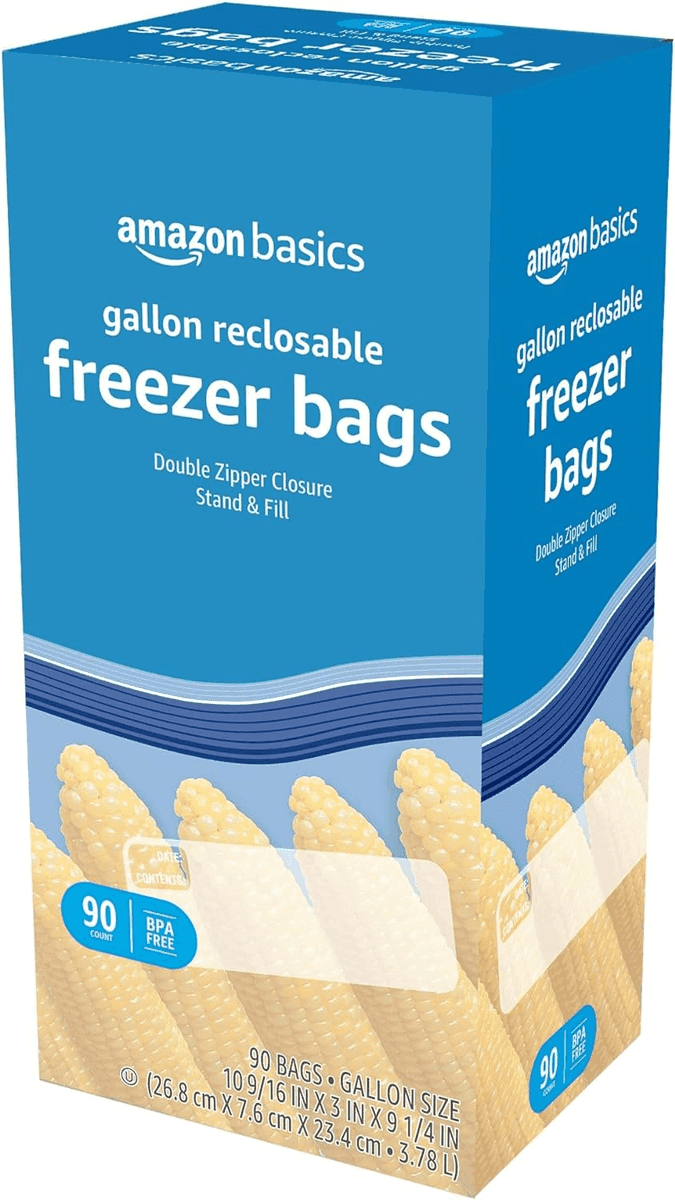 Amazon Basics Gallon Freezer Bags with Double Zipper - 90 Count image 5