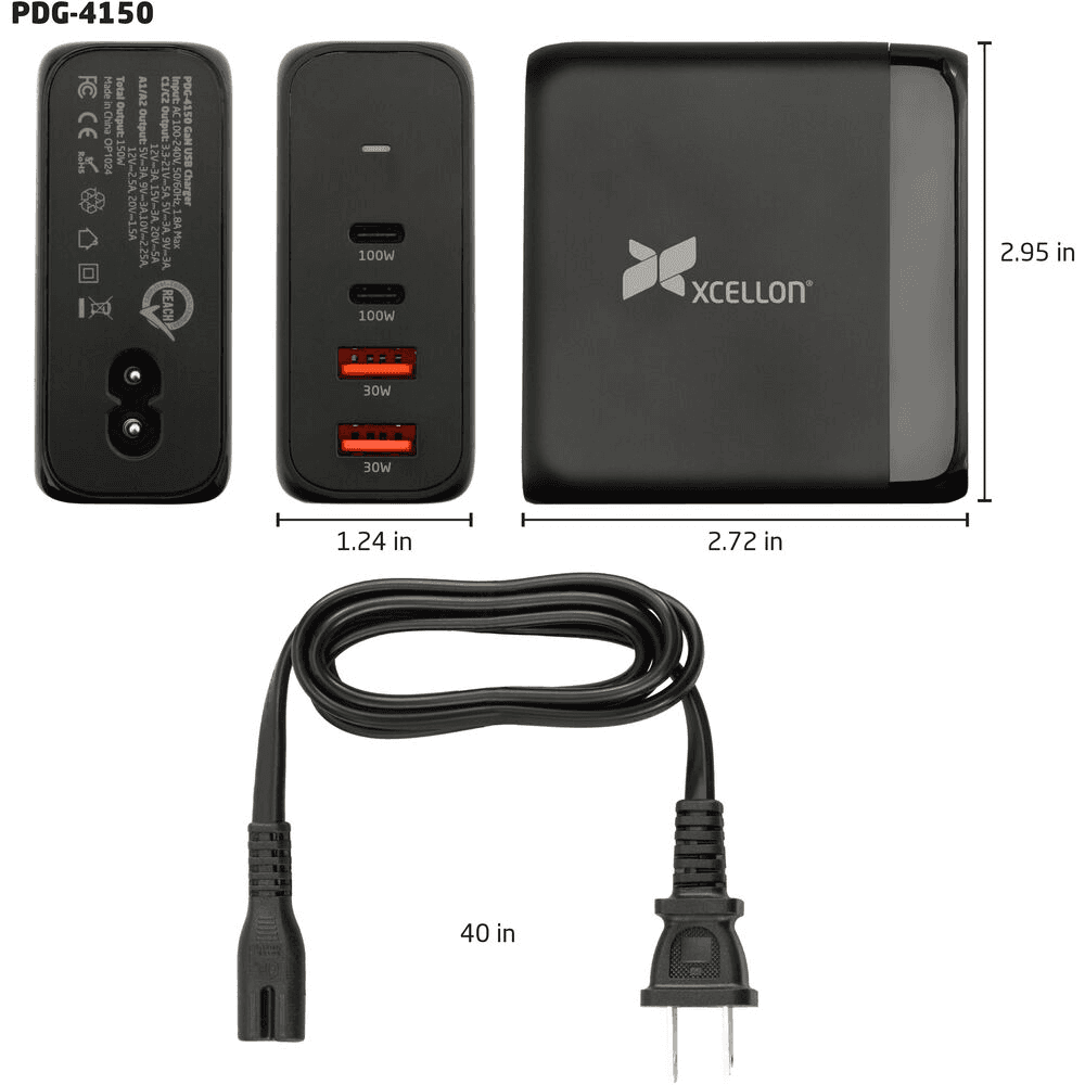 Xcellon 150W 4-Port GaN USB Charger image 3
