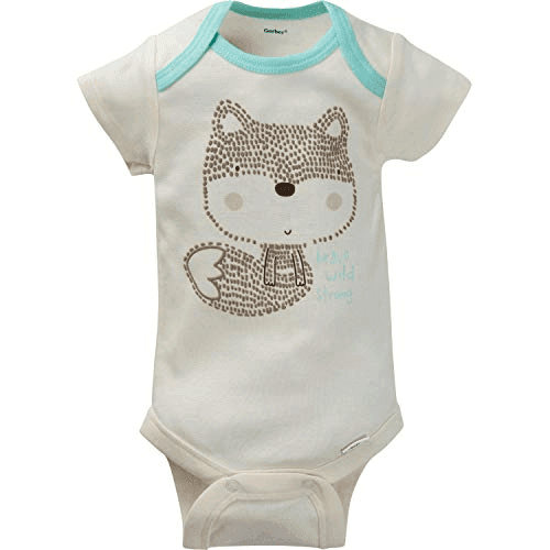 Gerber Baby Boys 8-Pack Short Sleeve Onesies Bodysuits - Fox, 3-6 Months image 4