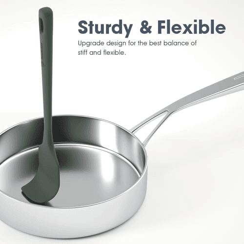 ChefAide 5-Piece Silicone Spatula Set - Neutral image 4