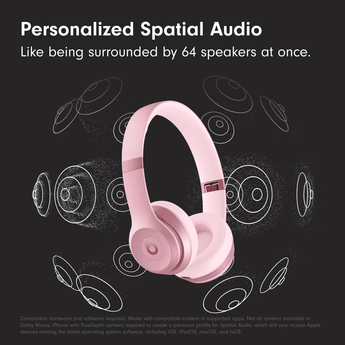 Beats Solo 4 Wireless On-Ear Headphones - Metallic Pink image 3