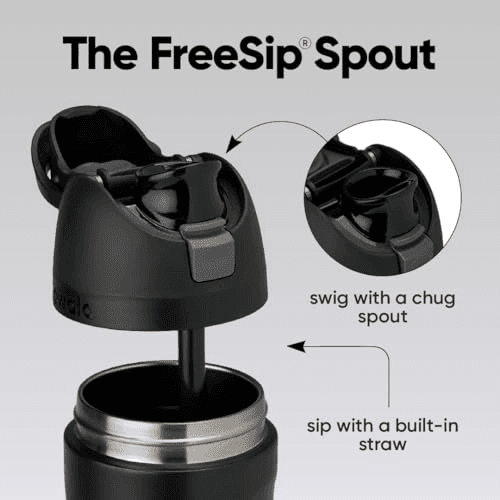 Owala FreeSip 40 oz Stainless Steel Water Bottle - Very, Very Dark image 2