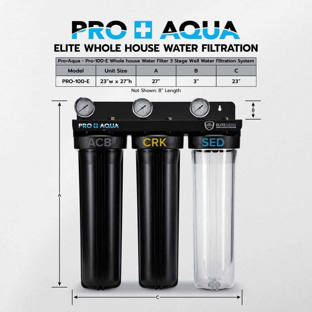 PRO+AQUA ELITE 3-Stage Whole-House Well Water Filtration System image 2