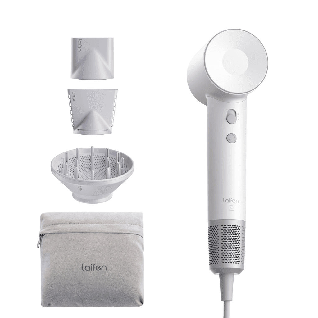 Laifen SE 1400W Hair Dryer with Travel Bag - White
