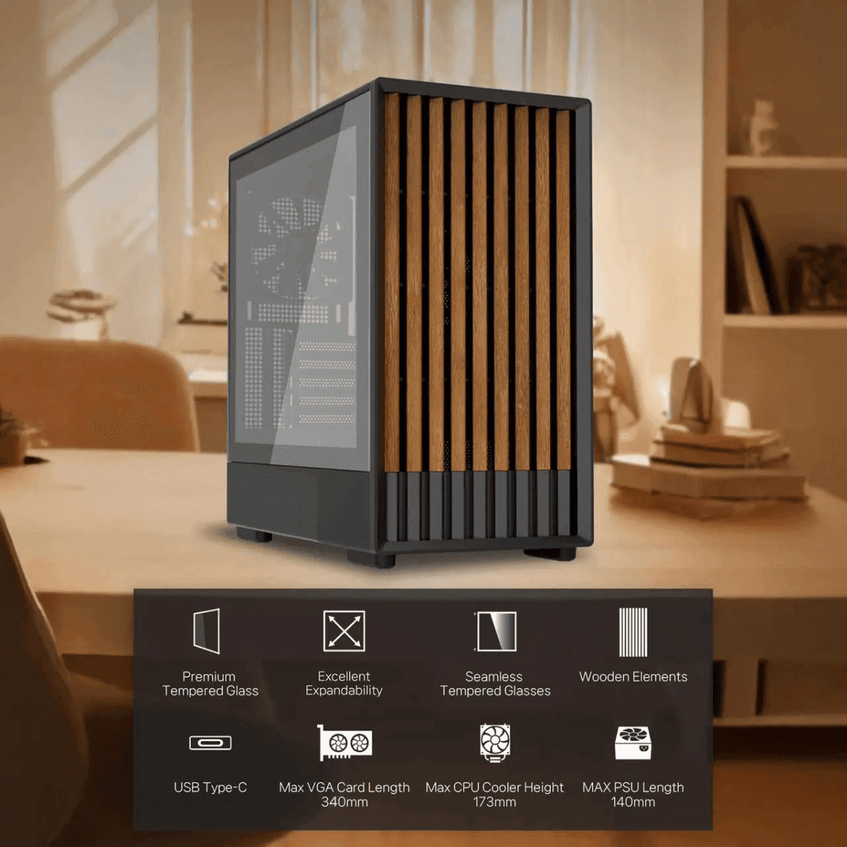 Zalman P10 NAMU mATX Mini-Tower PC Case - Black image 3