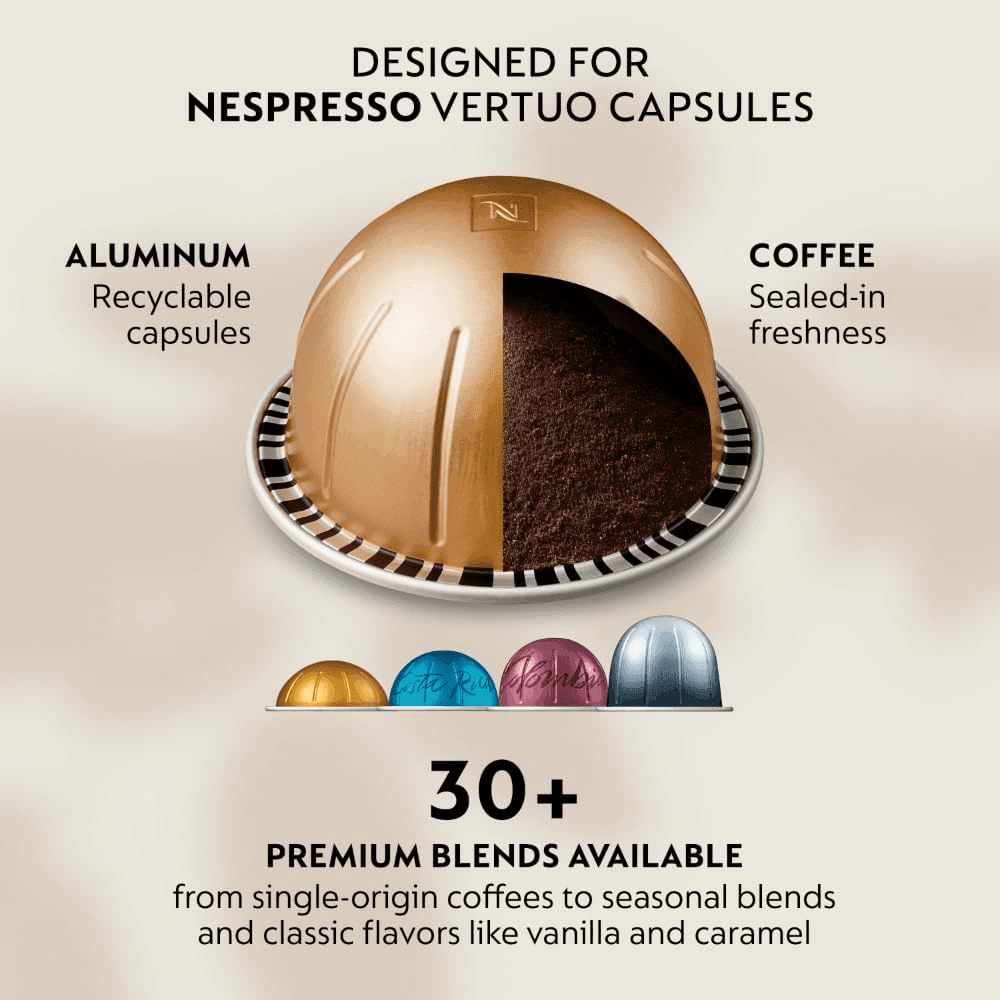 Nespresso Vertuo Pop+ by De'Longhi with 20 Samra Origins Pods - Liquorice Black image 3