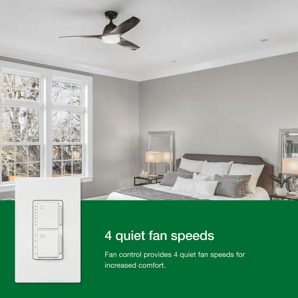 Lutron Maestro Fan Control and LED Light Dimmer - White image 3